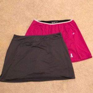 New Balance Pink Athletic Skort with Black Undershort